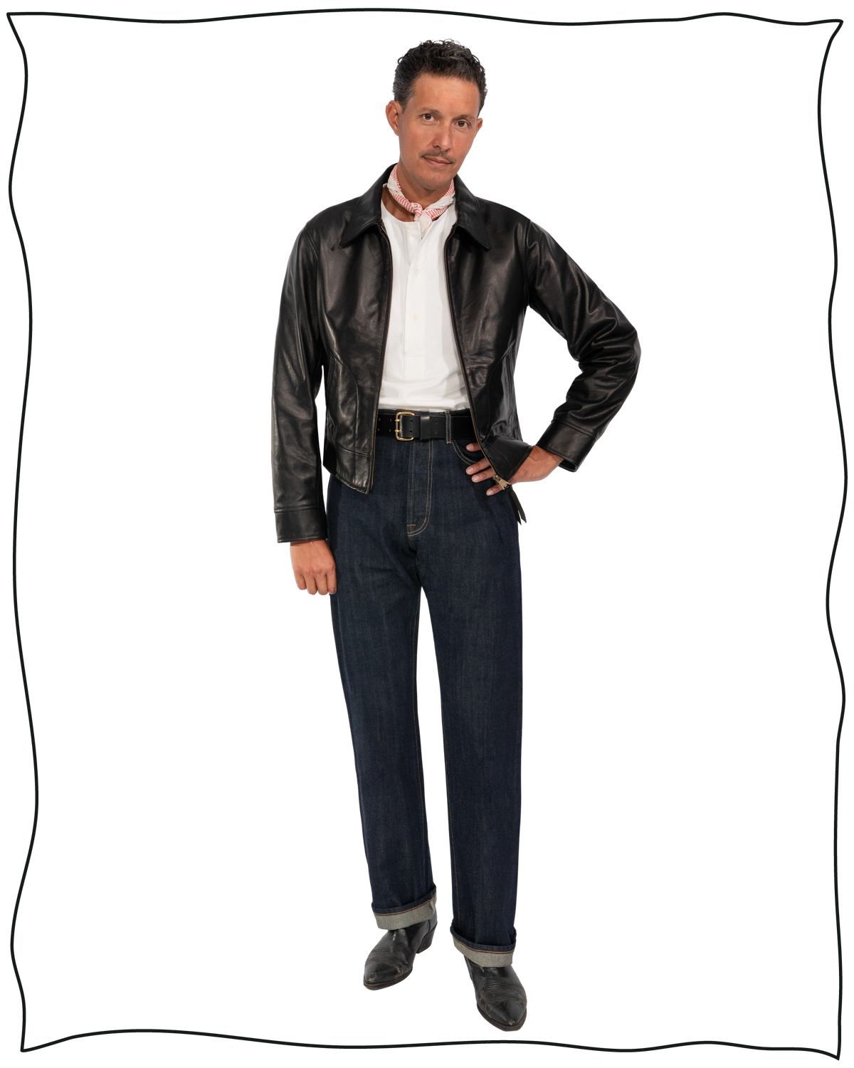 Black Leather Flat Track Jacket