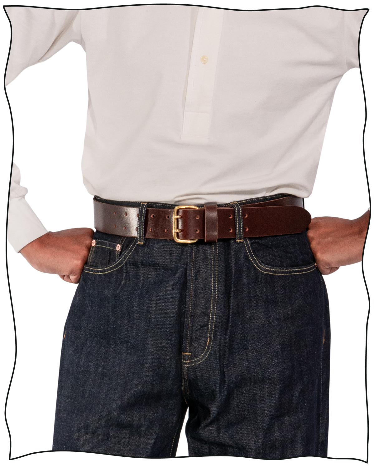 Chestnut Leather Night Watch Belt