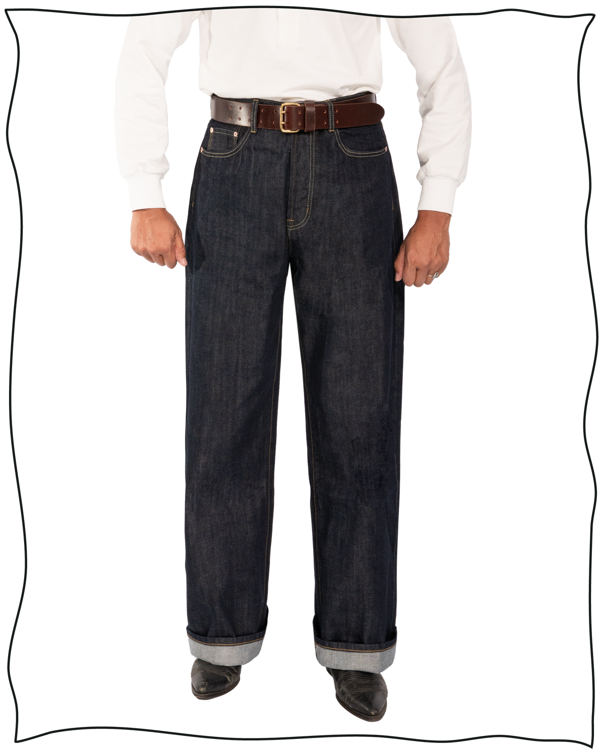 Chestnut Leather Night Watch Belt