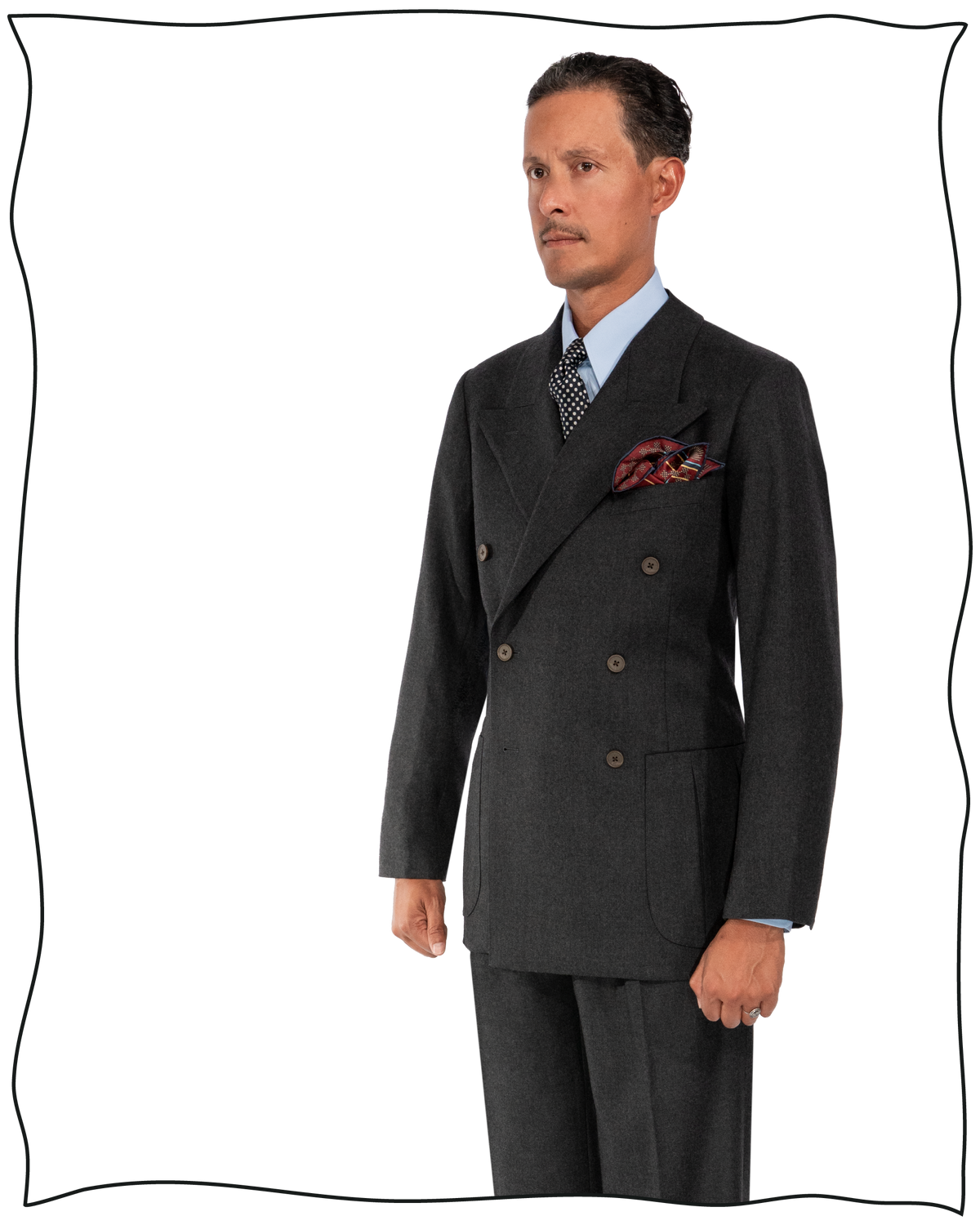 Grey Worsted King Cole DB Jacket