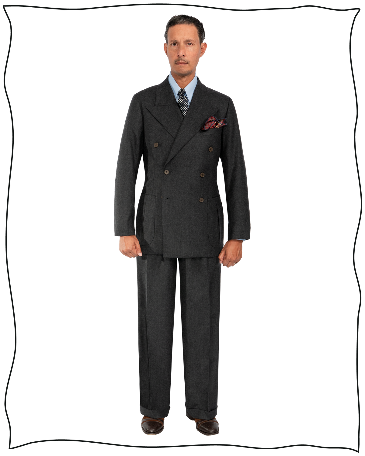 Grey Worsted King Cole DB Jacket