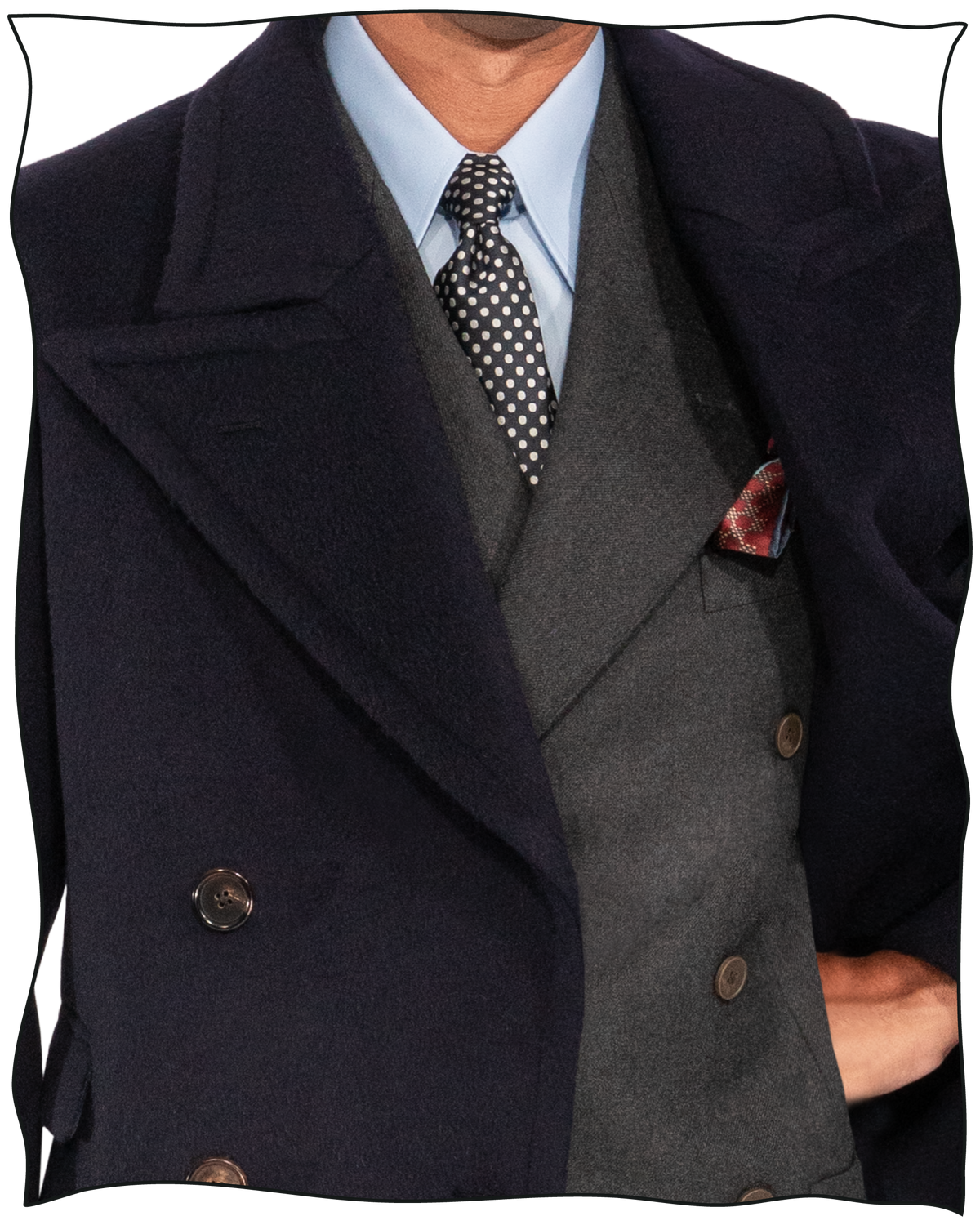 Navy Chesterfield Overcoat