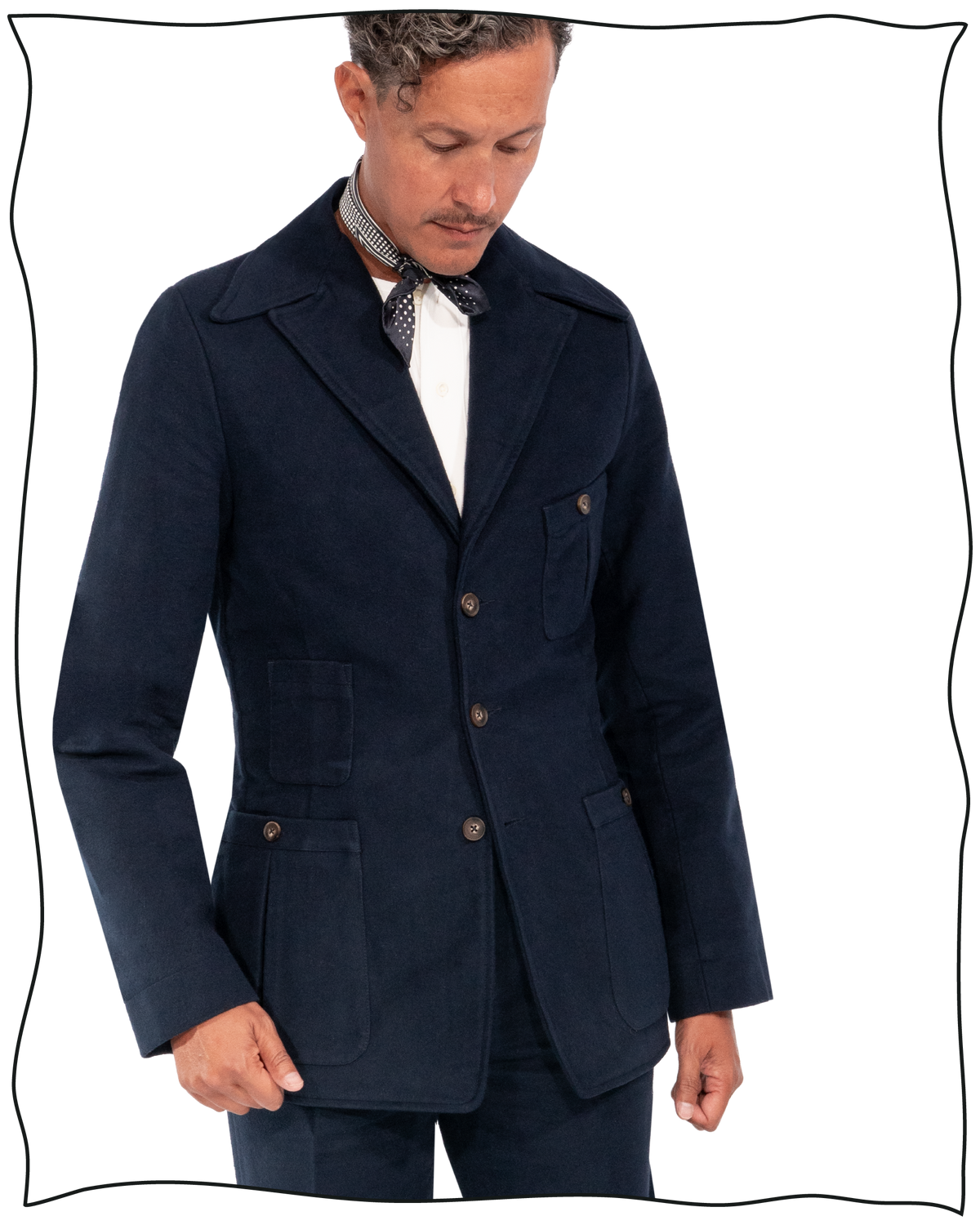 Navy Moleskin Artisan Jacket