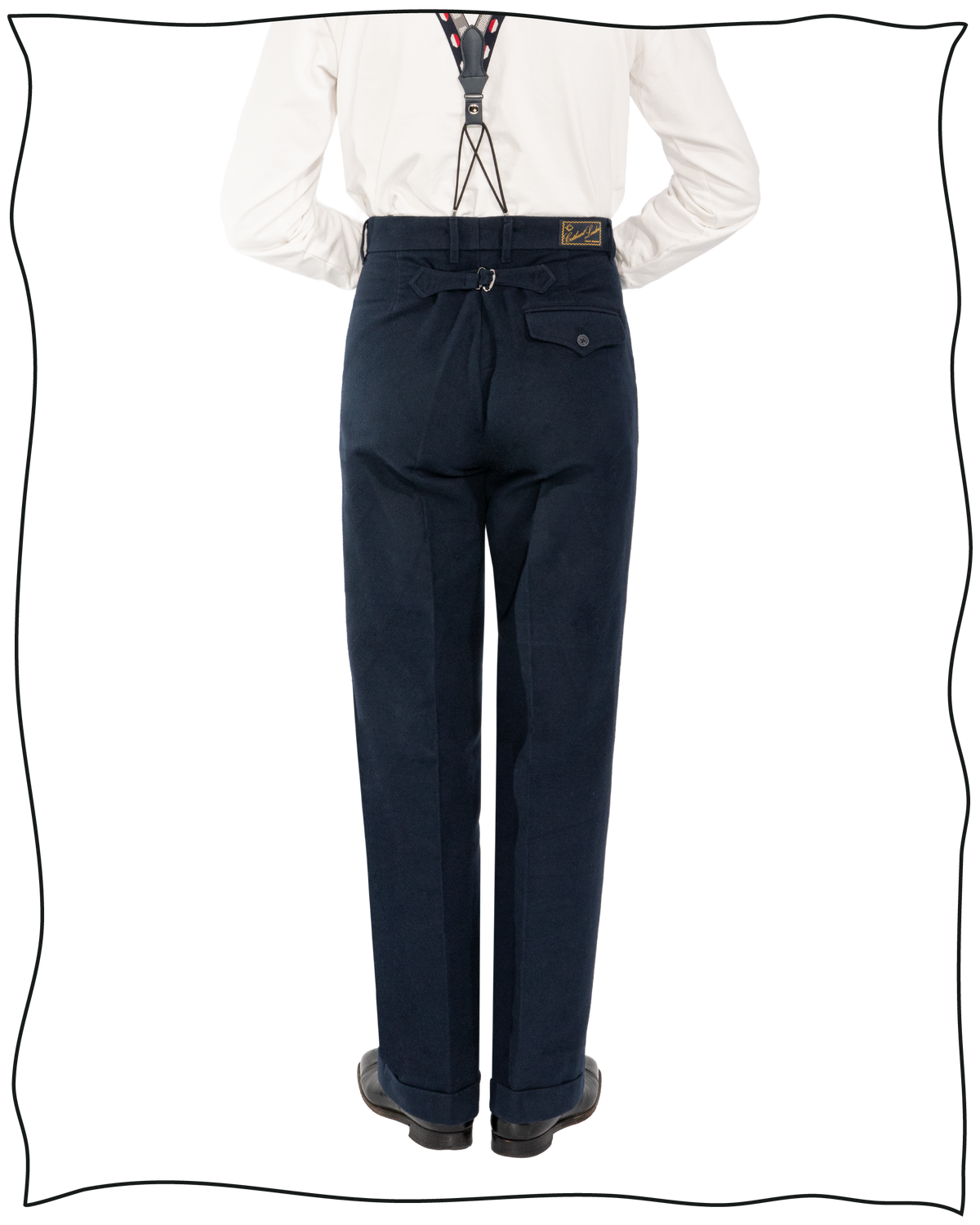 Navy Moleskin Work Trousers