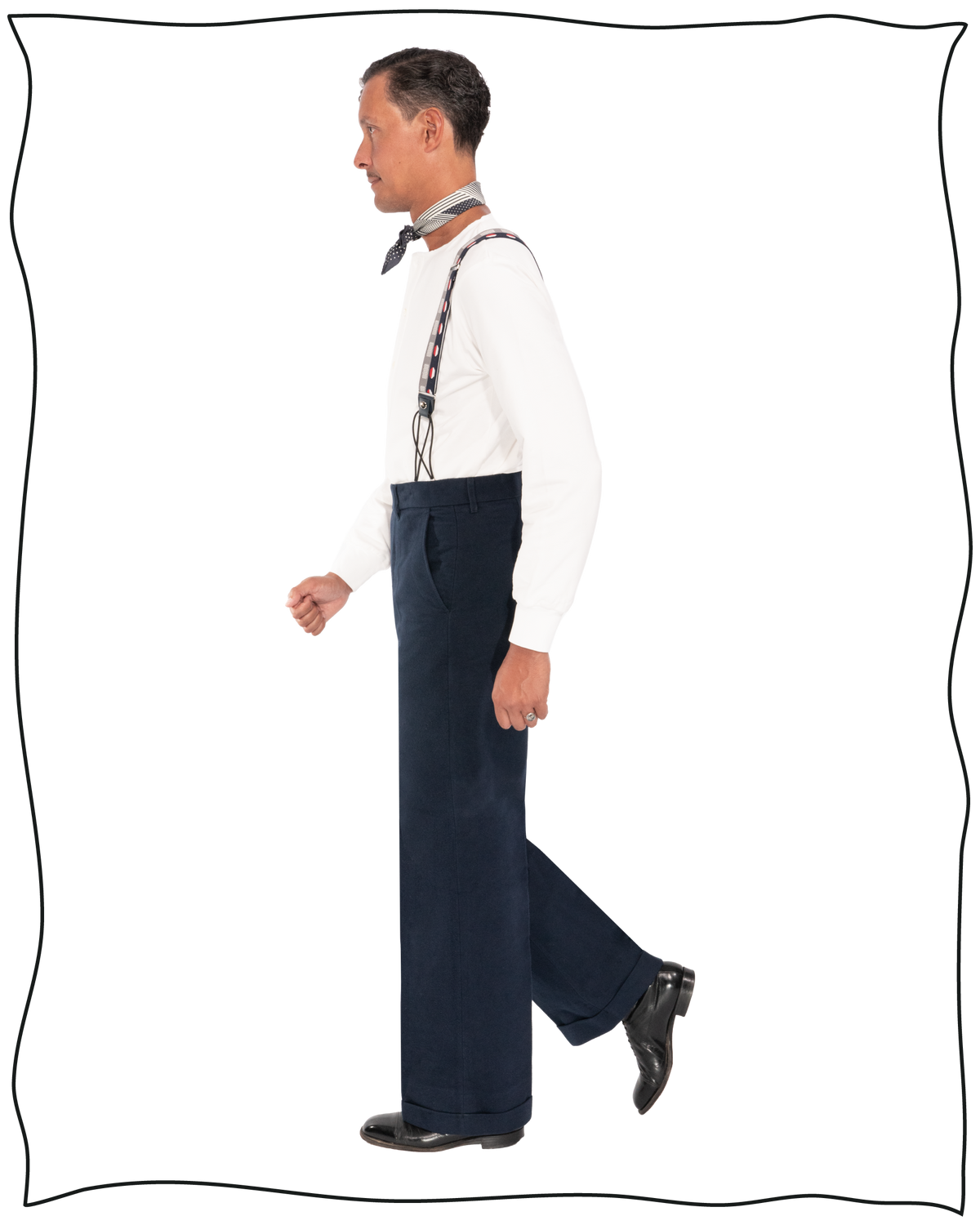 Navy Moleskin Work Trousers