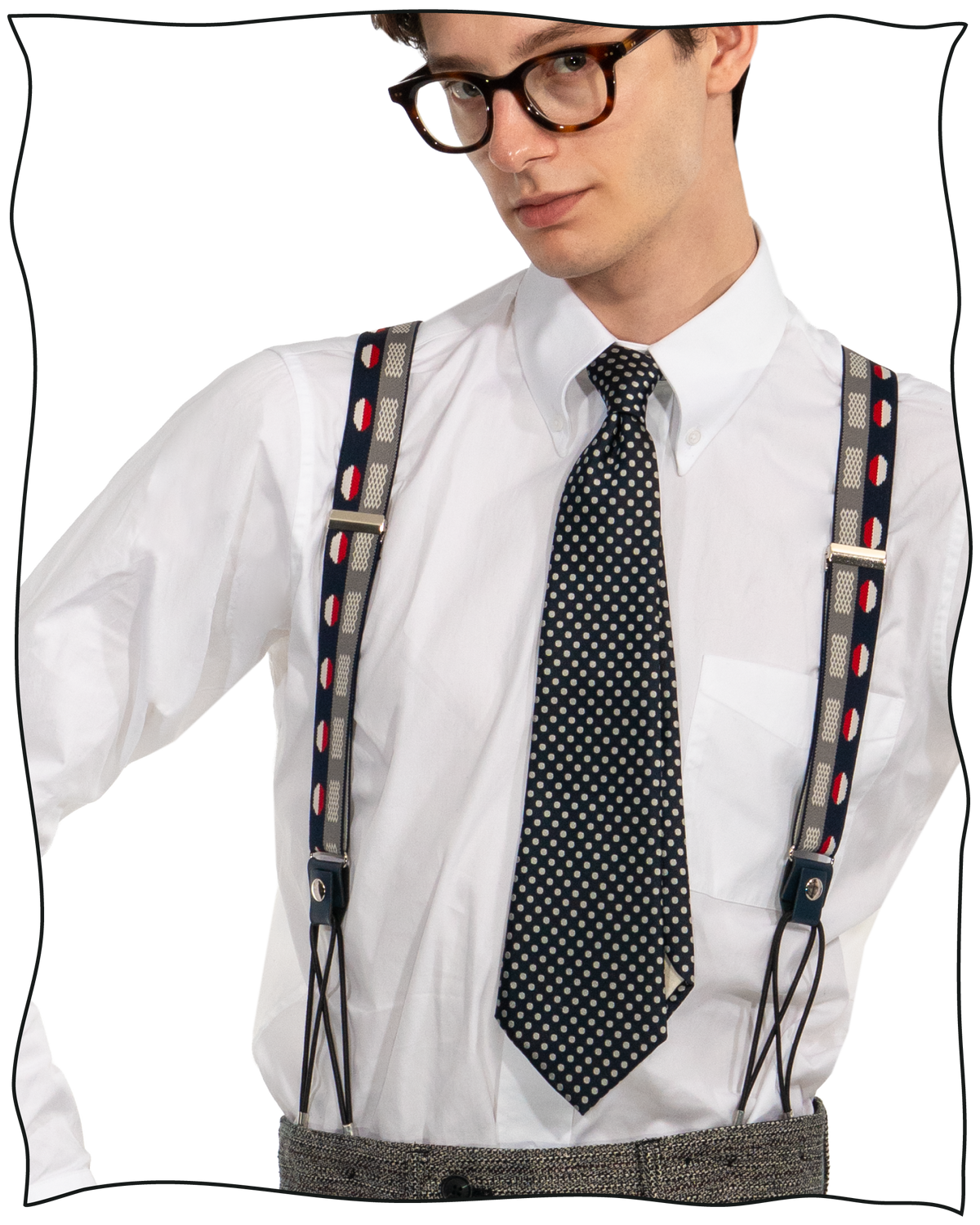 Navy Polka Dot Tie & Pocket Square