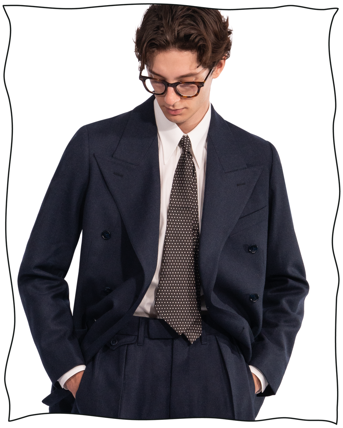 Navy Worsted King Cole DB Jacket