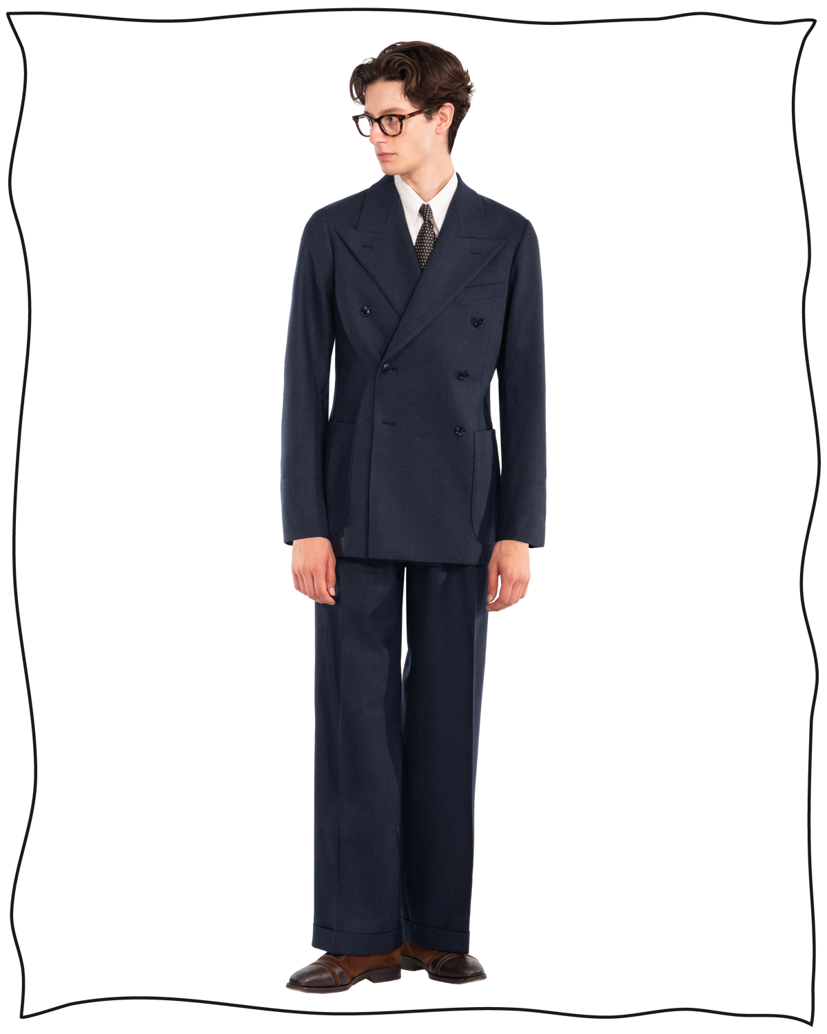 Navy Worsted King Cole DB Jacket