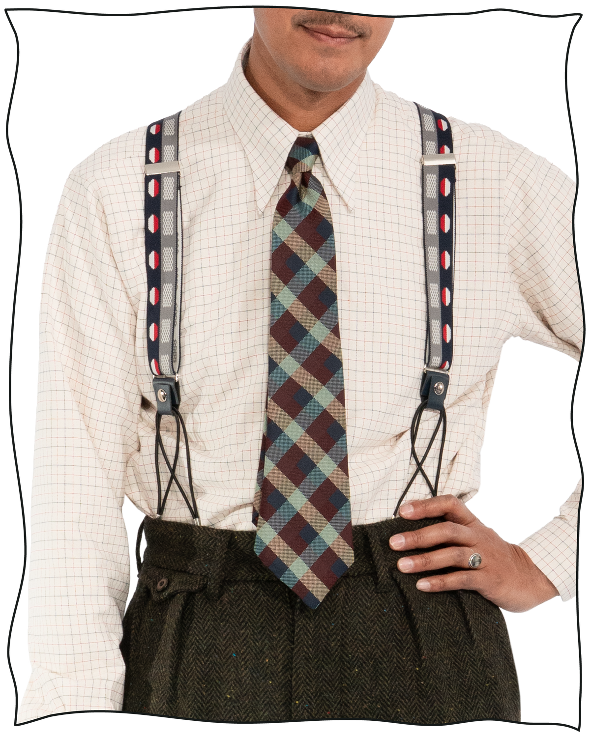 Teal Plaid Tie & Pocket Square