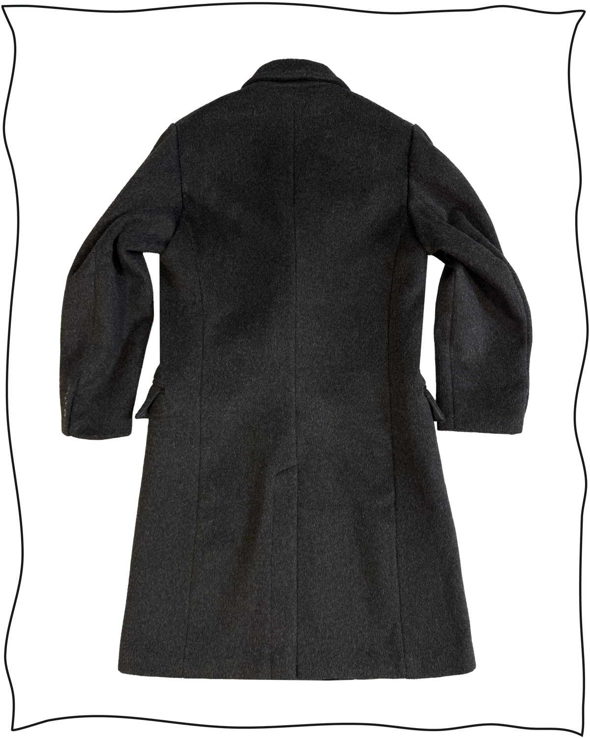 Sample Charcoal Wool Chesterfield Coat size 40
