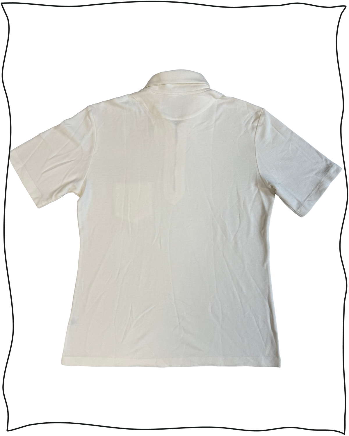 Sample Cream Pique Polo Size M