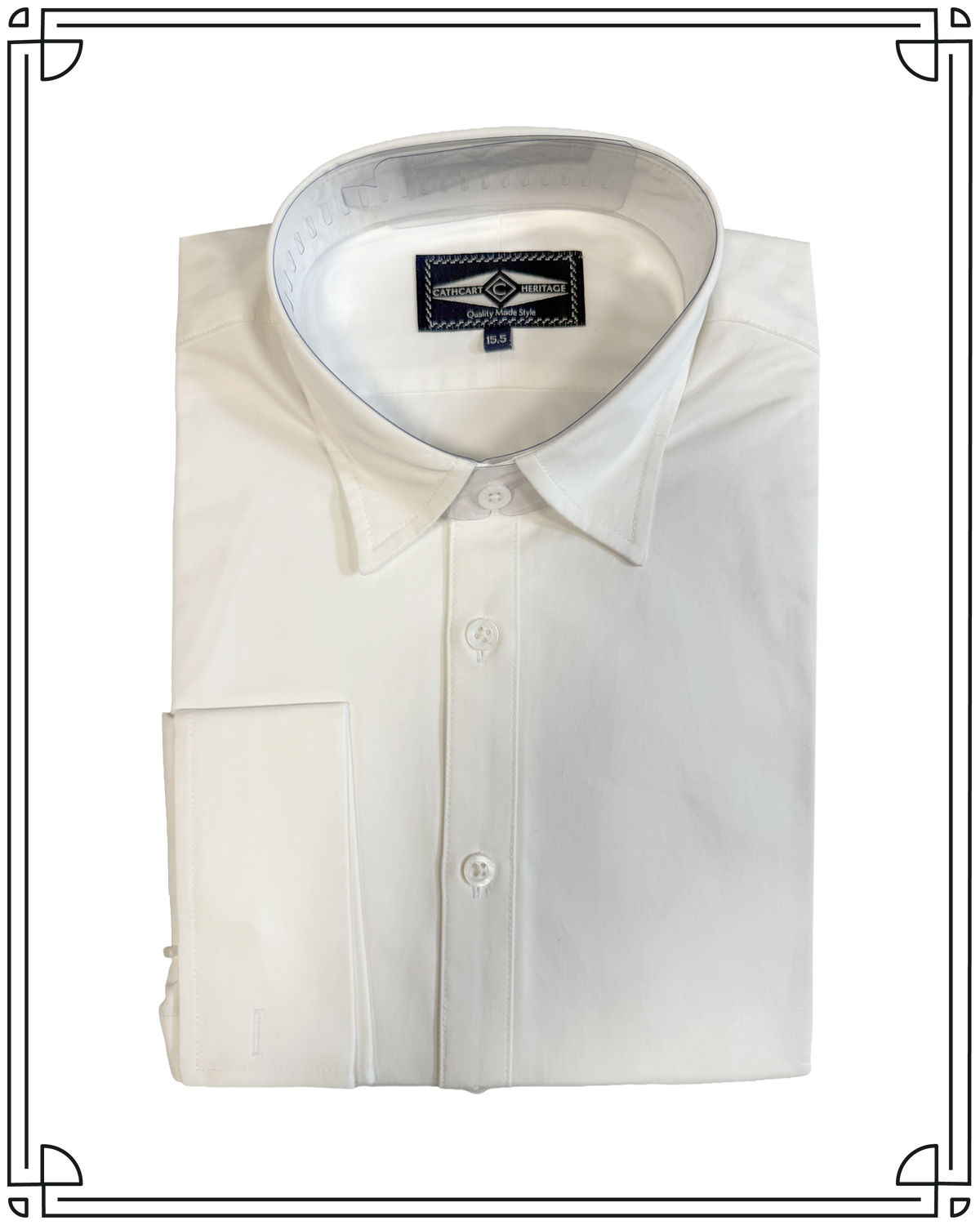 Sample Cream Short Spearpoint Shirt Size 15.5