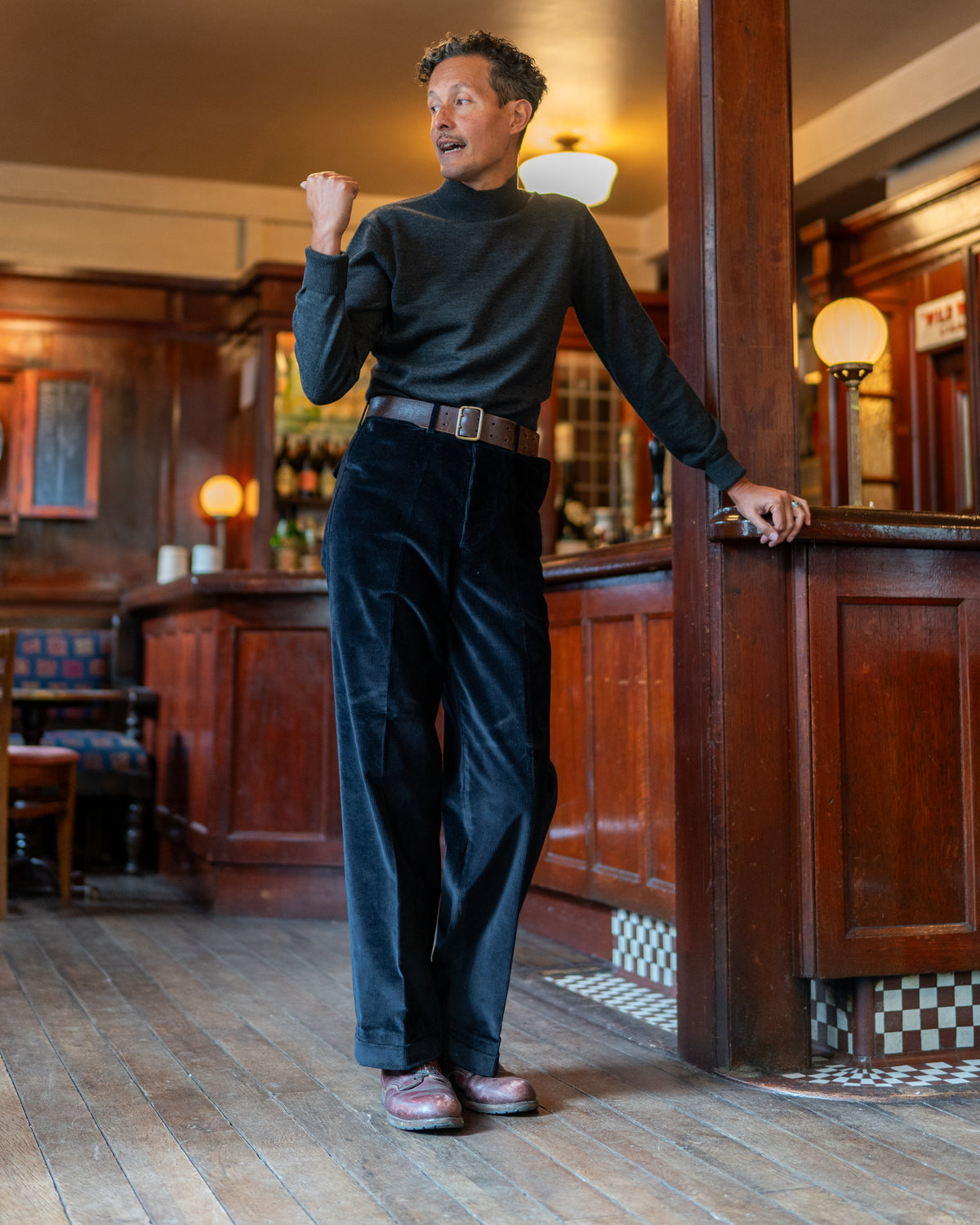 Midnight Corduroy Battle Trousers