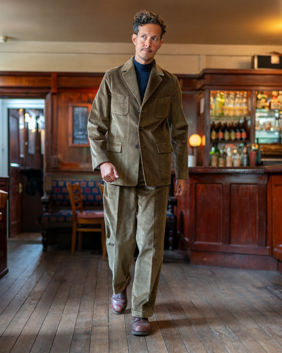Golden Brown Corduroy Deck Jacket