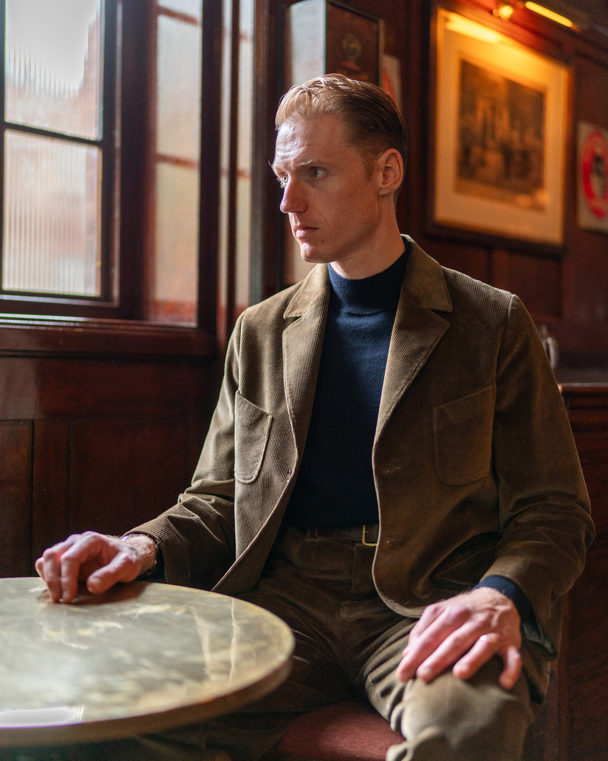 Golden Brown Corduroy Deck Jacket