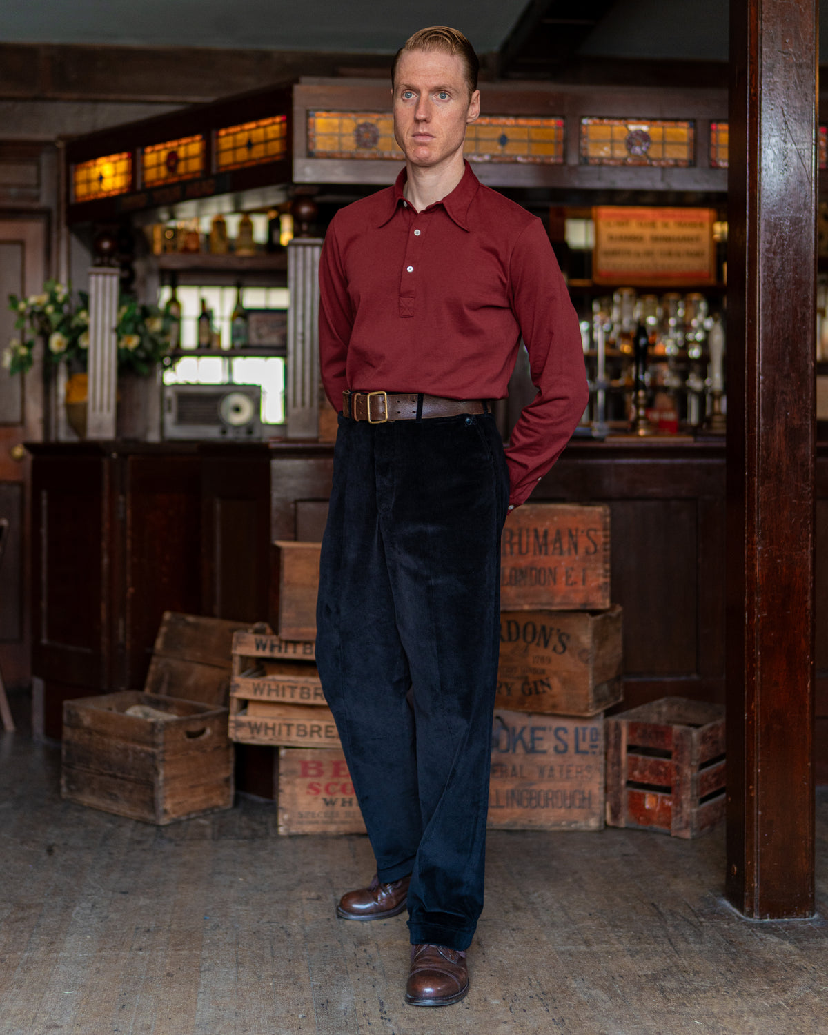 Midnight Corduroy Battle Trousers