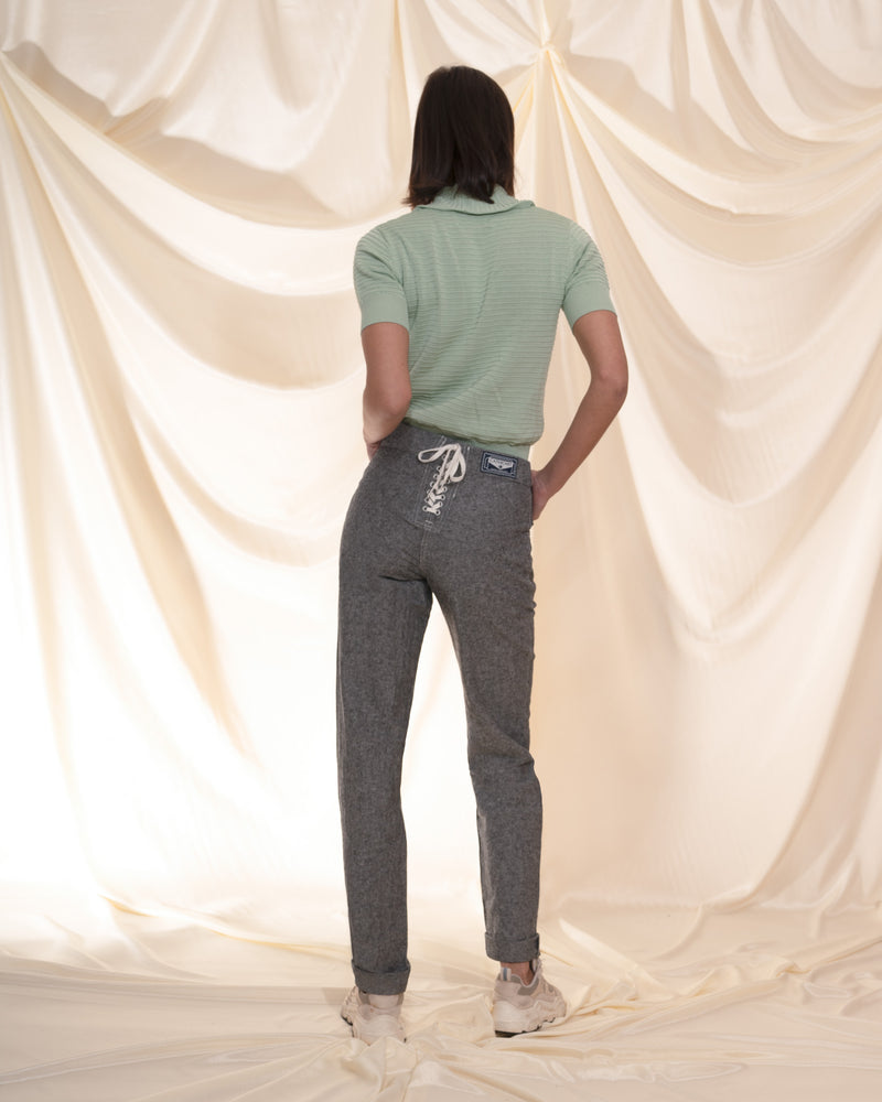 Lace-Back Jeans