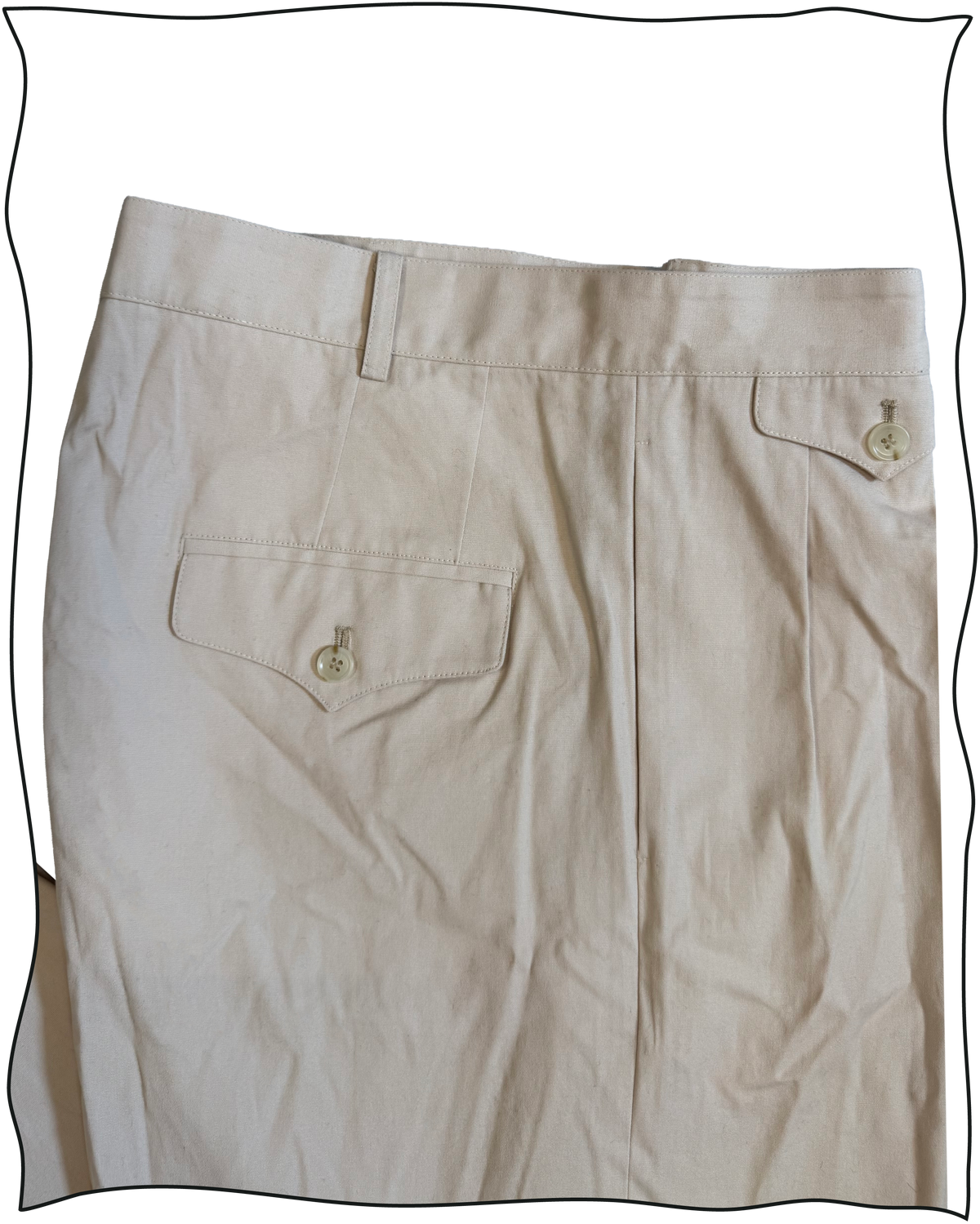 Sample Cream Cotton Ellington Trousers Size 34
