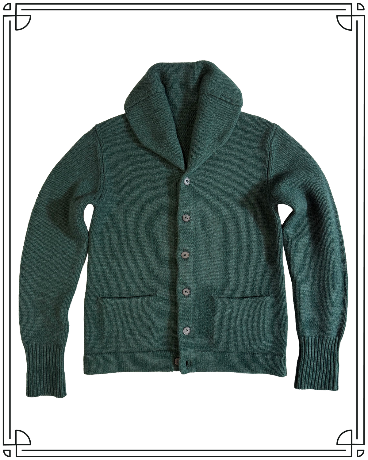 Sample Bottle Green Shawl Cardigan Size M