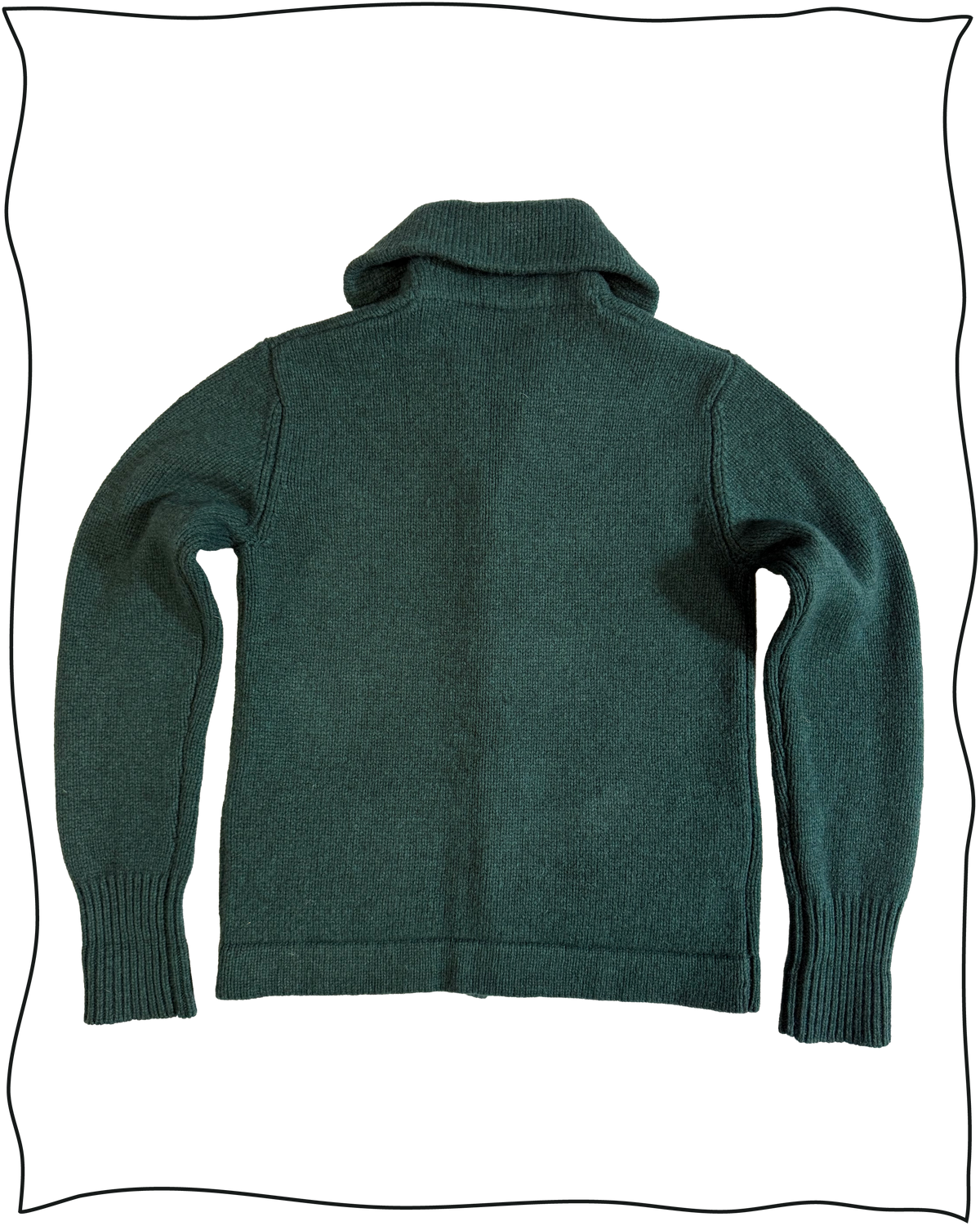Sample Bottle Green Shawl Cardigan Size M