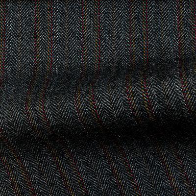 Standeven / Grey Herringbone w/ Multi Stripe / 100% Merino Wool / 395gms / 15008