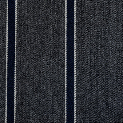 Moons / Grey & White & Navy Blazer Stripe / 60% Wool 40% Cotton / 410gms / W5090