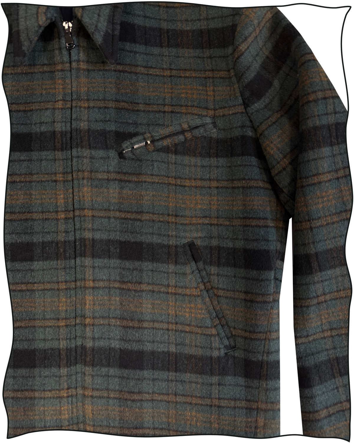 Sample Forest Check Wool 33 Jacket Size 40