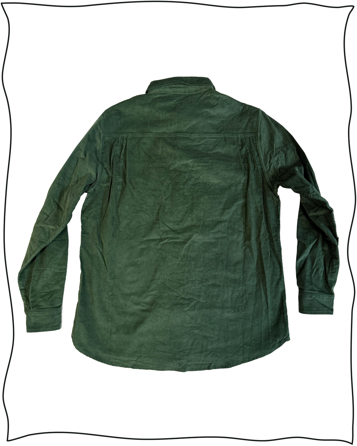 Sample Bottle Green Corduroy Work Shirt Size 15.5