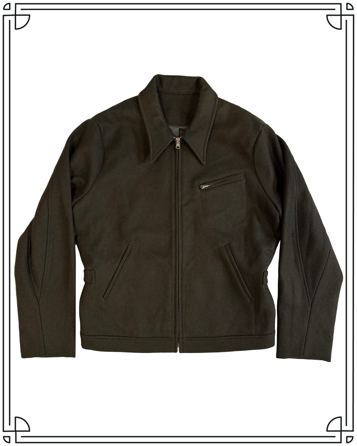 Sample Olive Wool Key Imperial Jacket Size 40