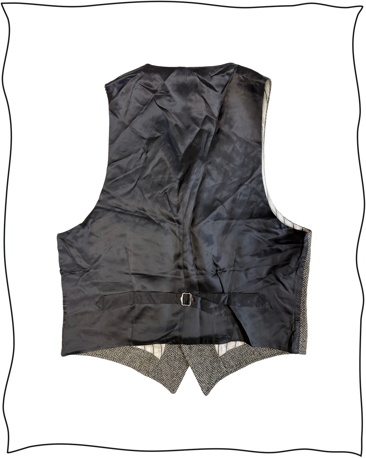 Sample Grey Herringbone Waistcoat Size 38