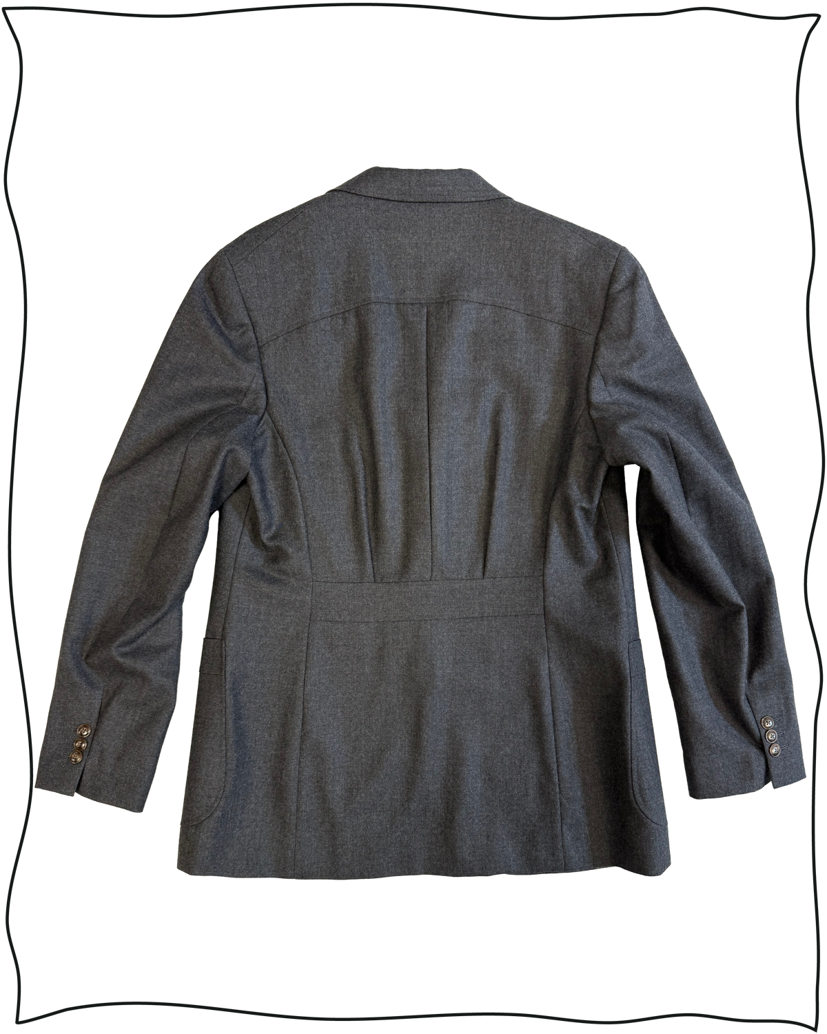 Sample Grey Worsted Merino King Cole Suit Size 40/34