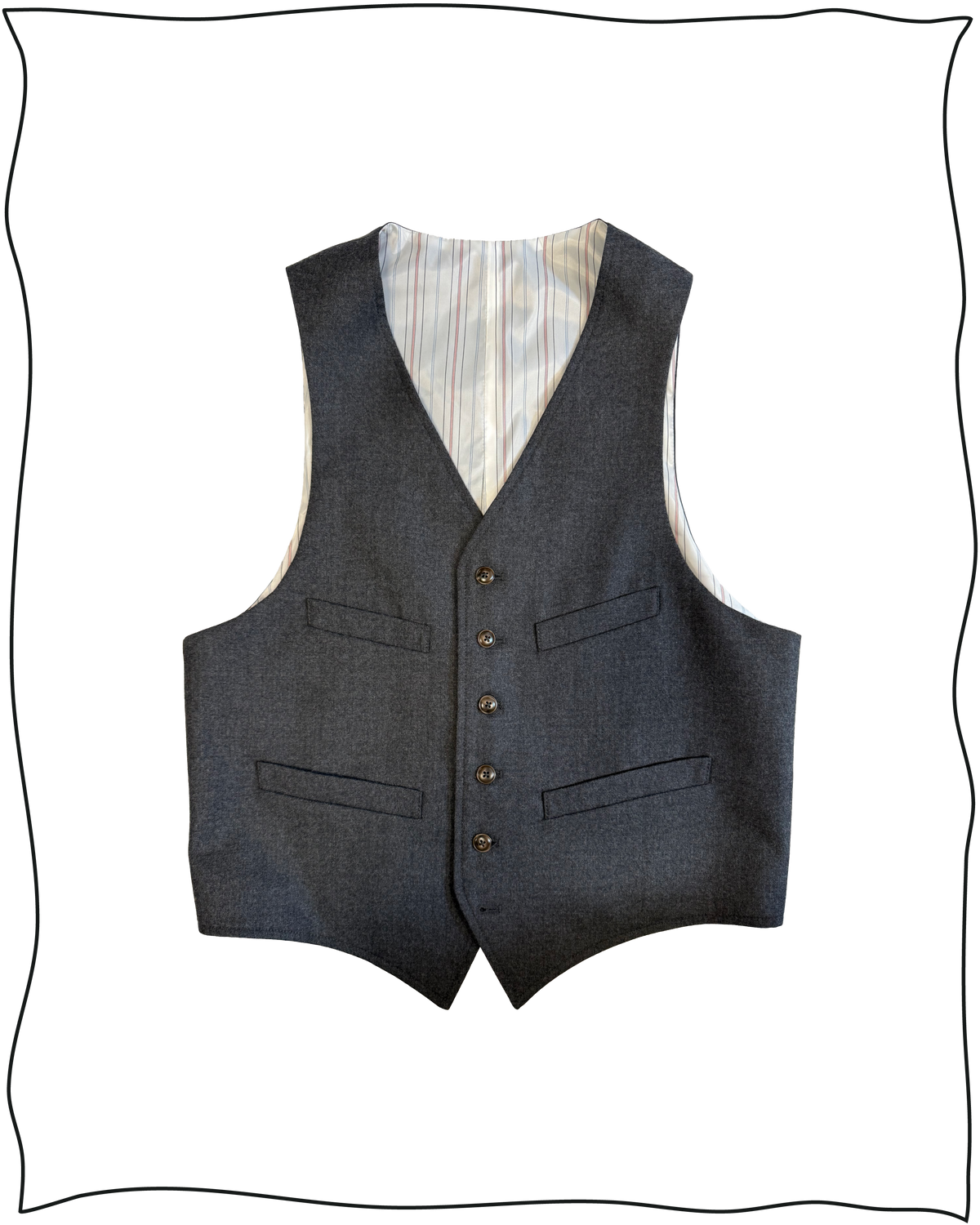 Sample Grey Worsted Merino King Cole Suit Size 40/34