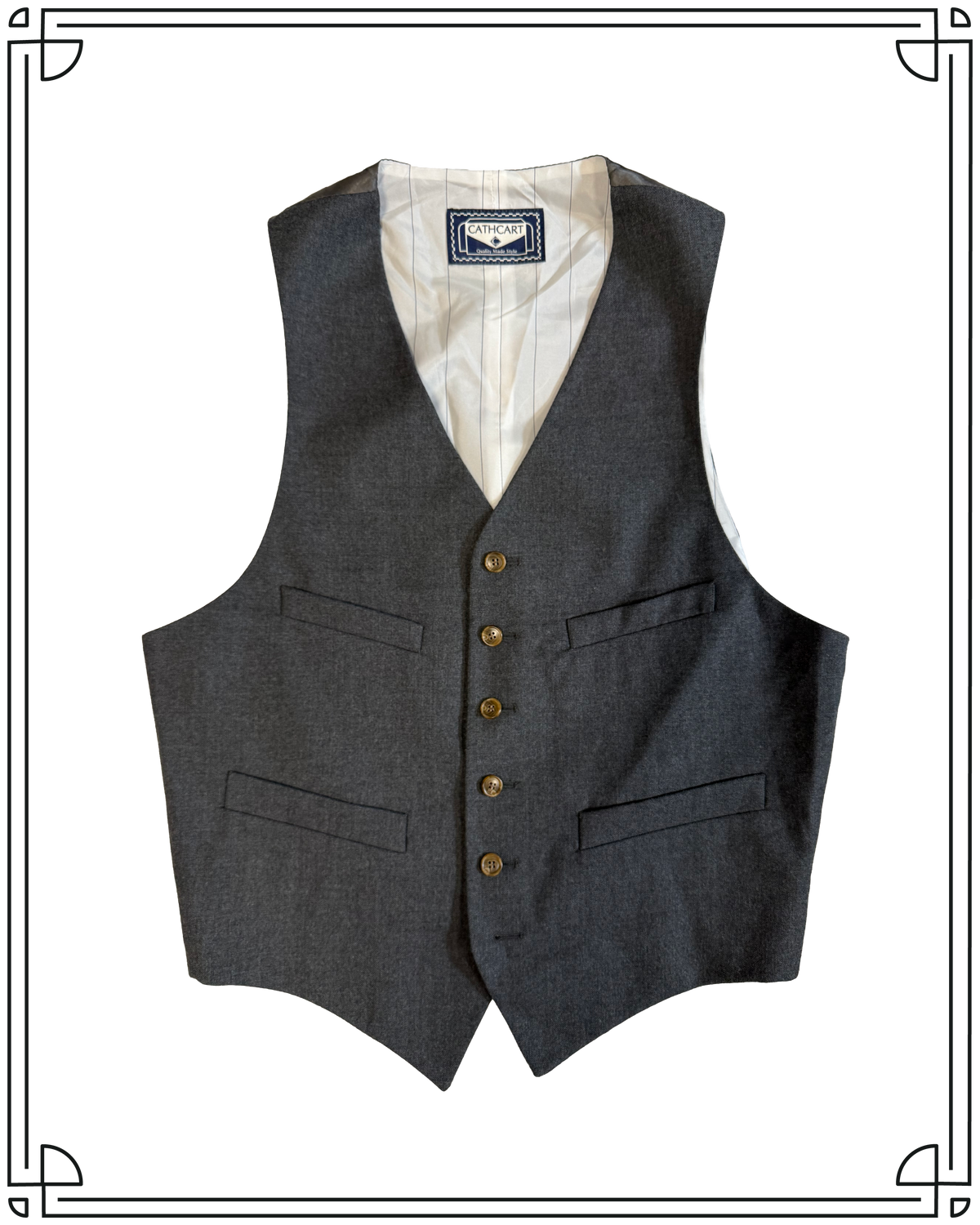 Sample Grey Flannel Waistcoat Size 40