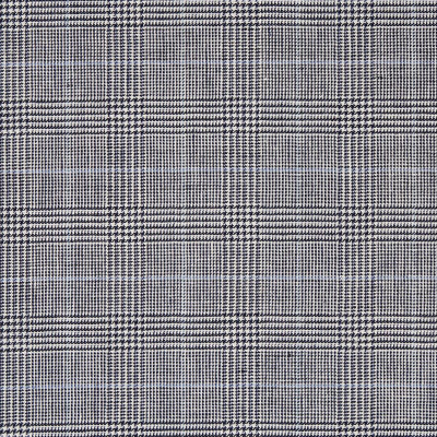 Grey Wool Linen Glen Check