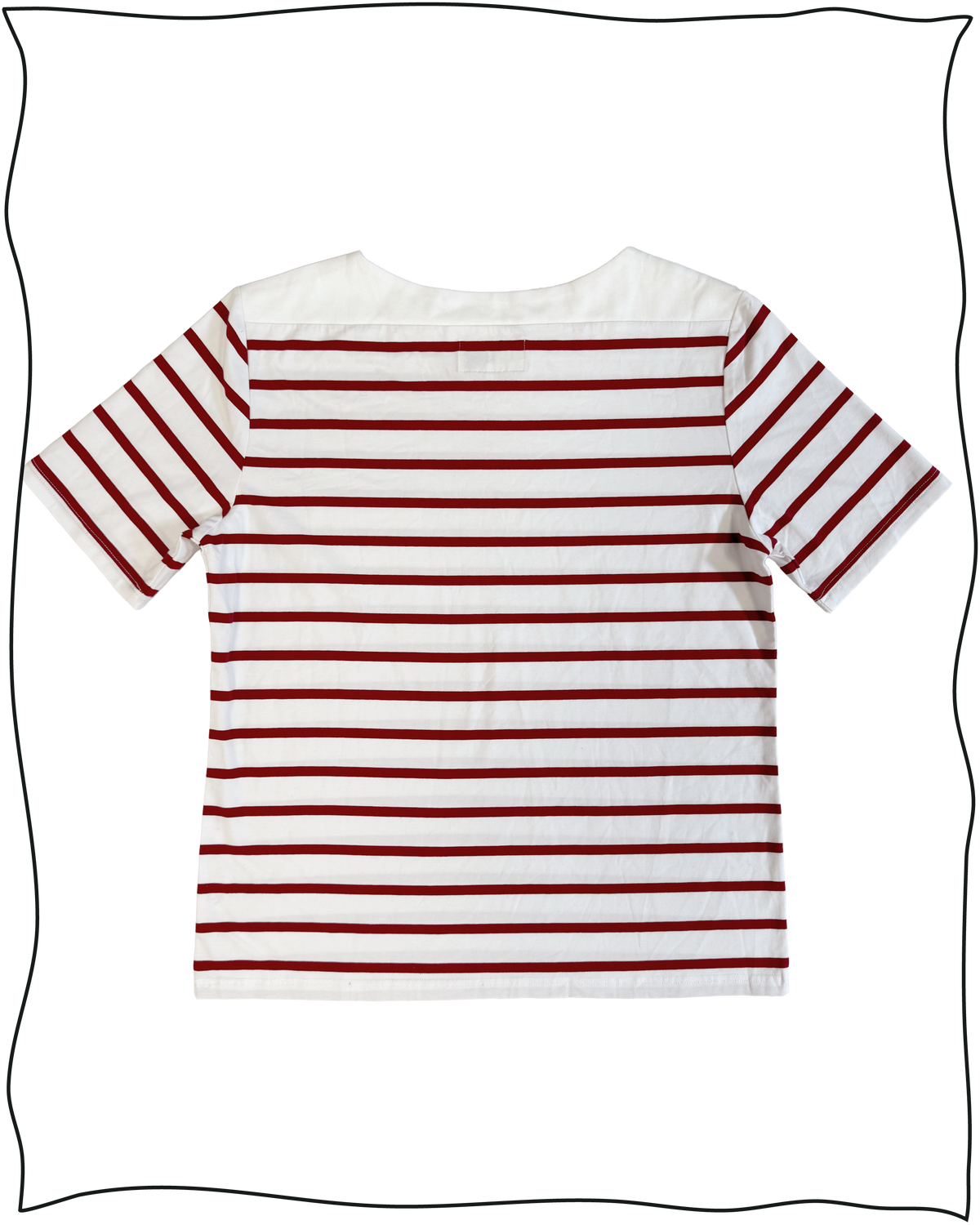 Sample Hooped Boatneck T-Shirt Size L