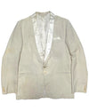 1950s/1960s Ivory Silk Dinner Jacket Singapore Size 38/40 SL17