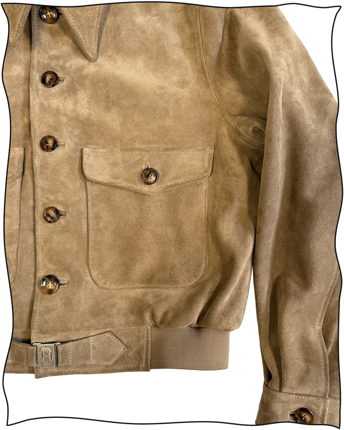 Sample Tan Suede Cycle Jacket Size 40