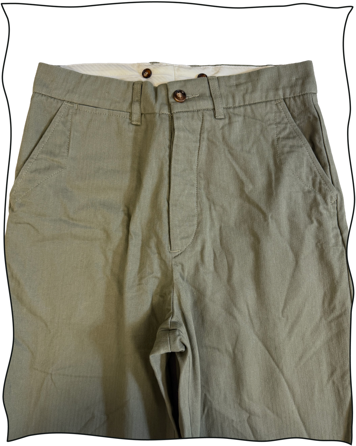 Sample Drab HBT Work Trousers Size 32