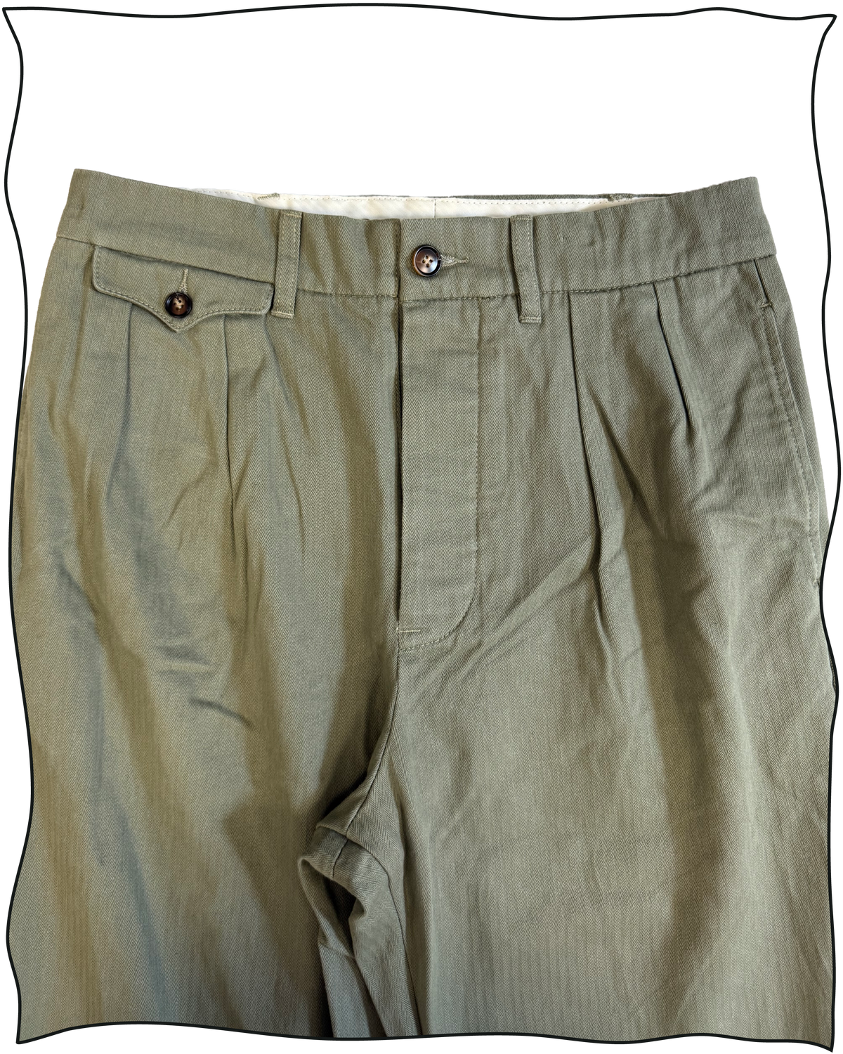 Sample Drab HBT Work Trousers Size 32