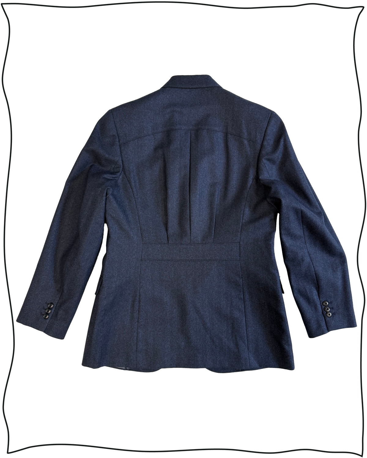 Sample Navy Herringbone King Cole Suit Size 40/34