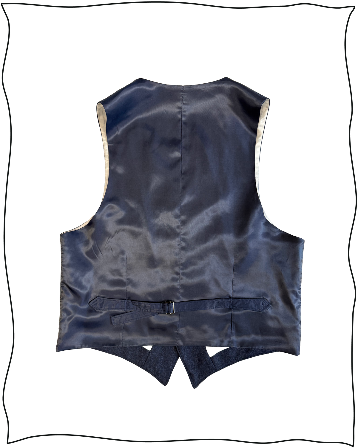 Sample Navy Herringbone King Cole Suit Size 40/34