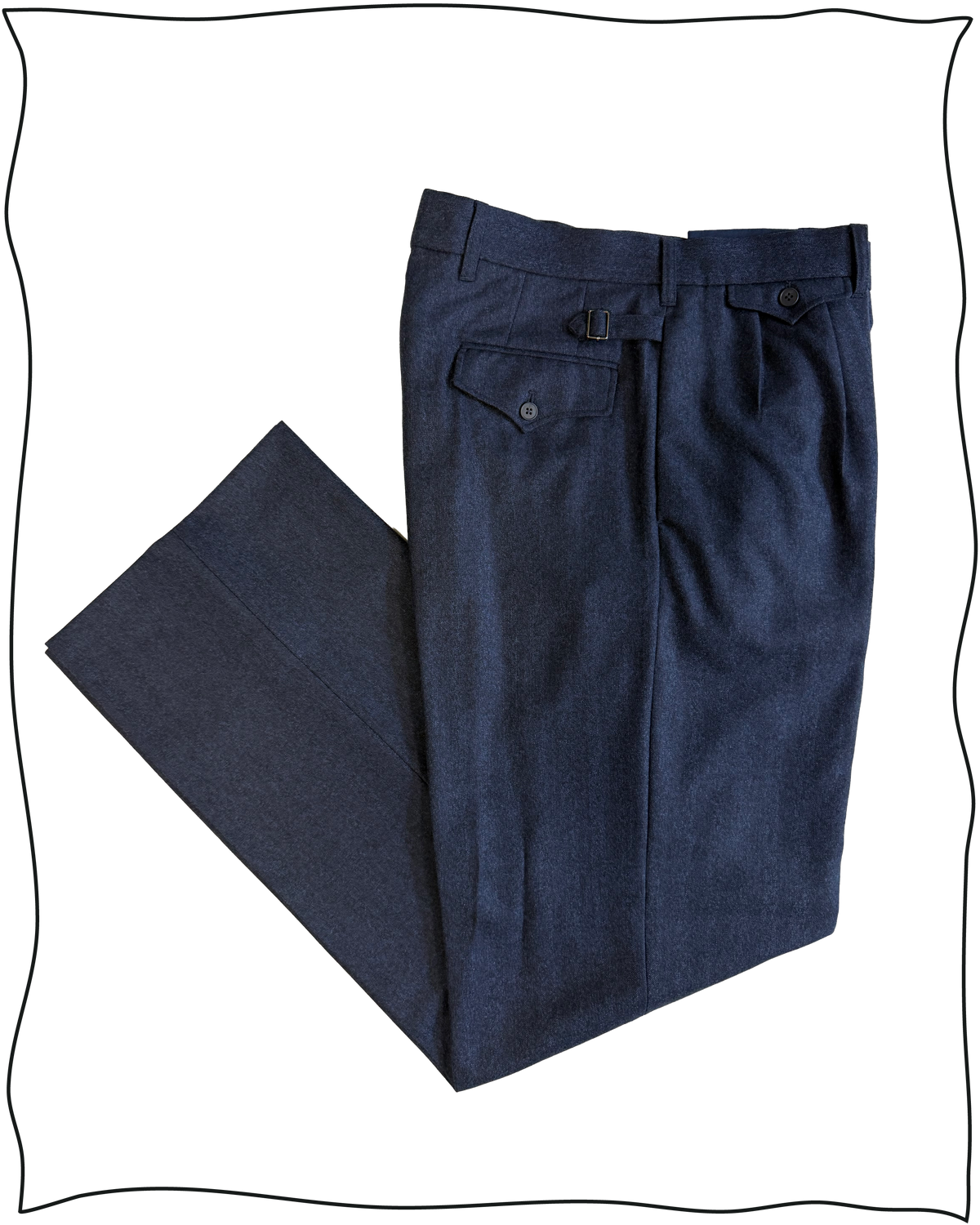 Sample Navy Herringbone King Cole Suit Size 40/34
