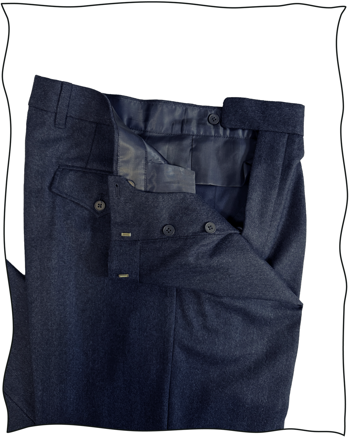 Sample Navy Herringbone King Cole Suit Size 40/34