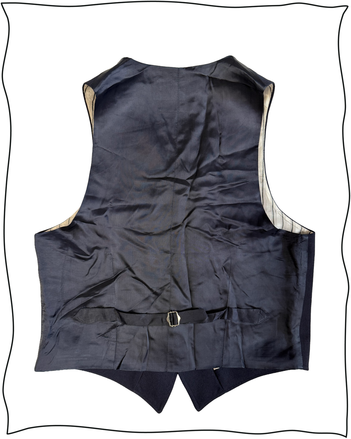 Sample Navy Wool Flannel Waistcoat Size 40