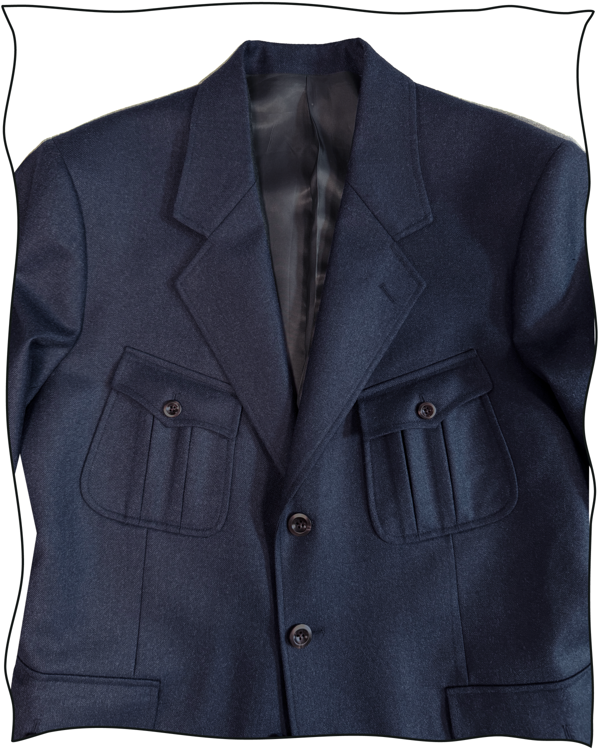 Sample Navy Worsted Arkwright Suit Size 40/34
