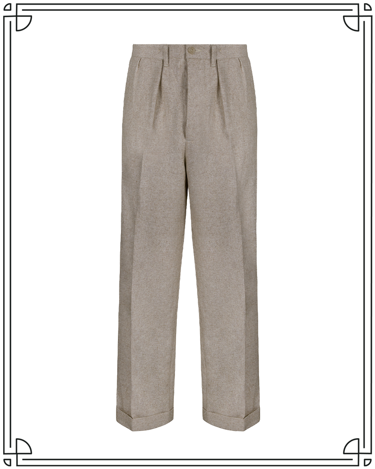 Sample Oatmeal Ellington Flannel Trousers Size 34