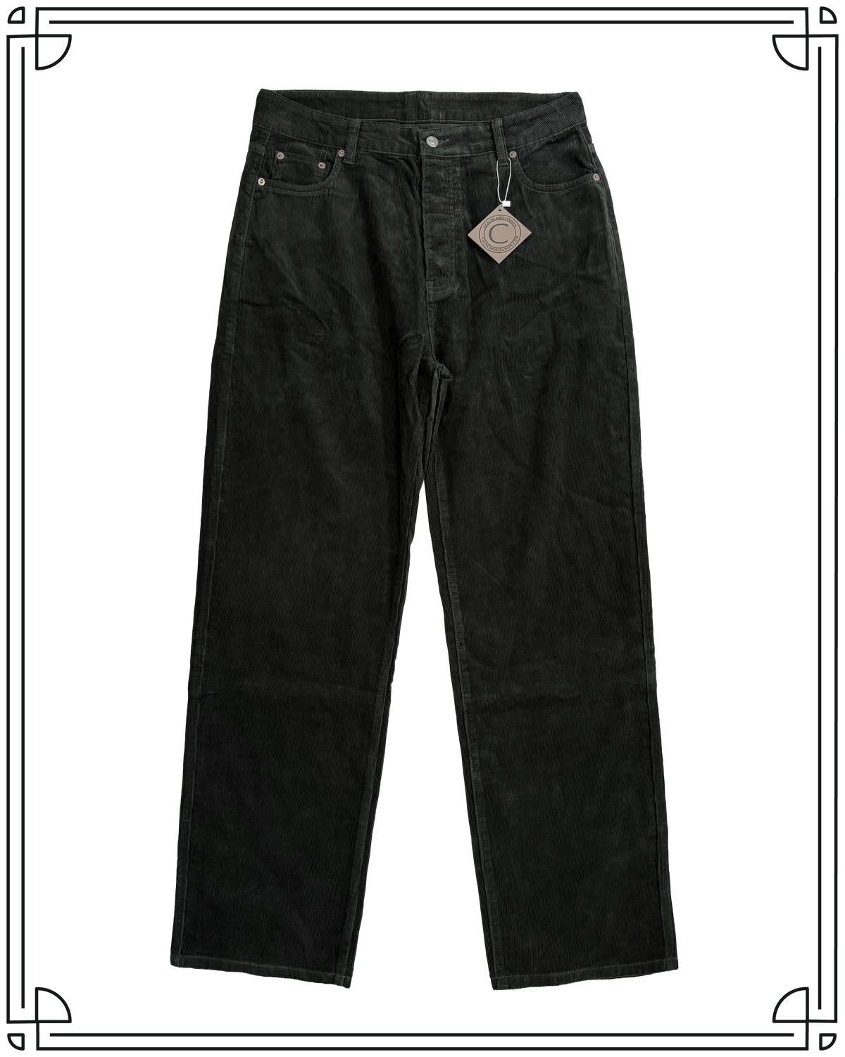Sample Dark Green Corduroy Brakeman Jeans Size 34