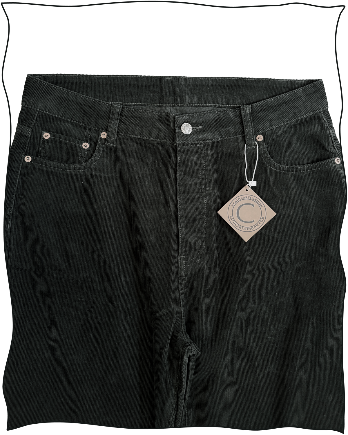 Sample Dark Green Corduroy Brakeman Jeans Size 34