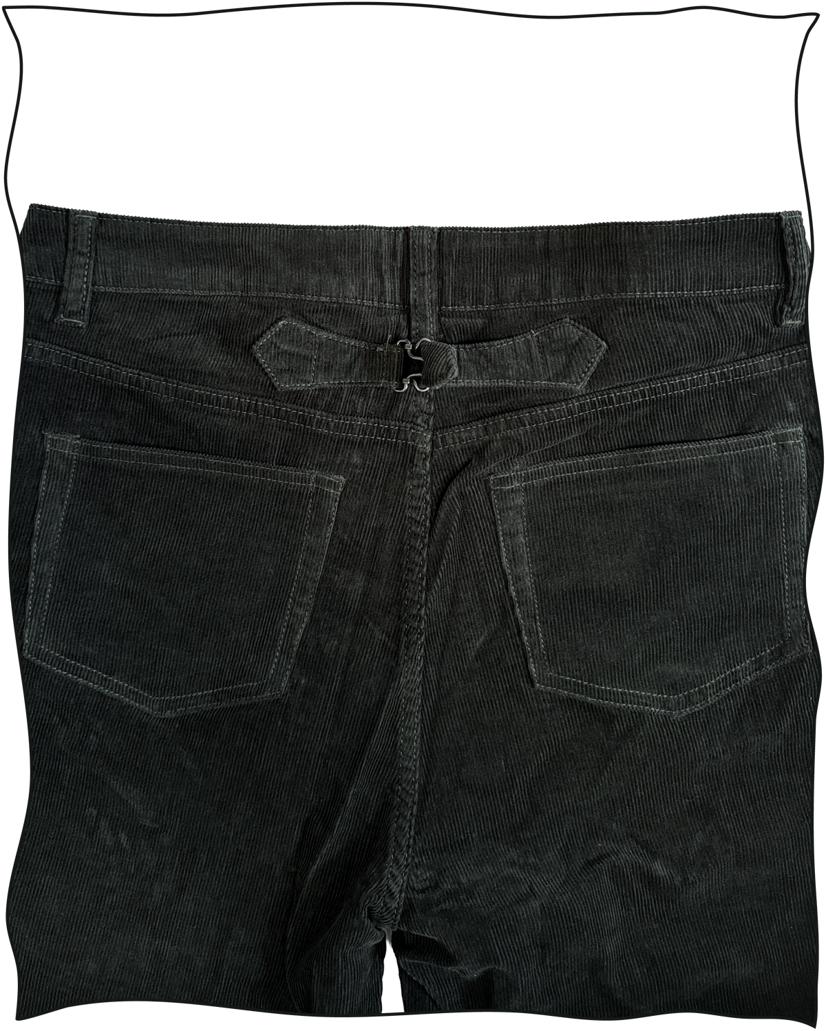 Sample Dark Green Corduroy Brakeman Jeans Size 34