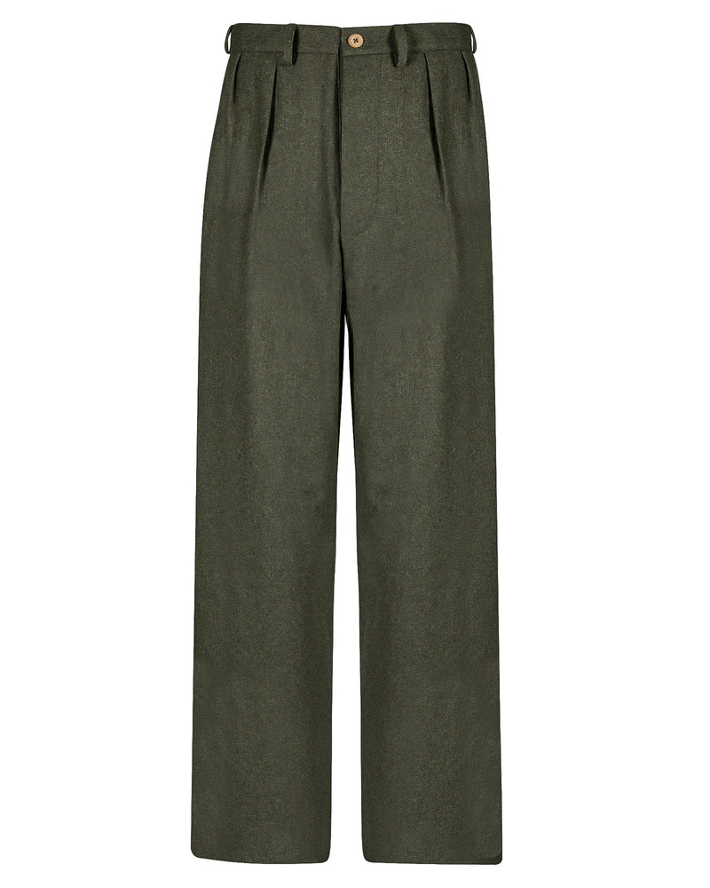 Sample Olive Flannel Shepperton Suit Size 40/32